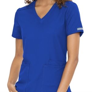 THREE PAIRS ROYAL BLUE Med Couture Insight 3 Pocket Scrub Top